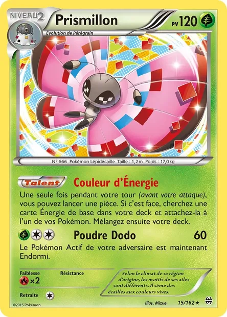 Prismillon, carte Pokémon BKT 15 — extension Impulsion Turbo