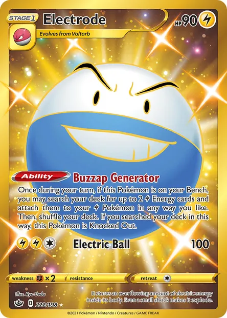 Electrode, Pokémon card CRE 222 — Chilling Reign set