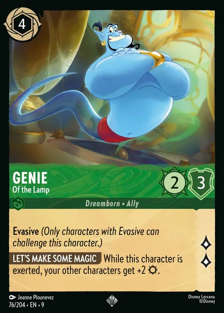 Genie - Of the Lamp, Disney Lorcana card CH9-076 — Fabled set