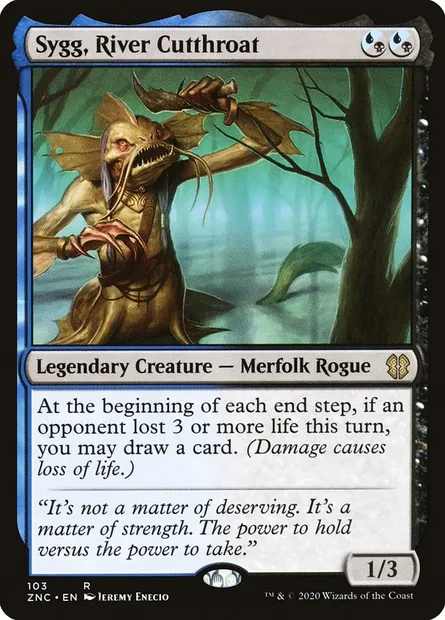Sygg, River Cutthroat, Magic card ZNC 103 — Zendikar Rising Commander set