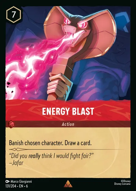 Energy Blast, Disney Lorcana card CH6-131 — Azurite Sea set