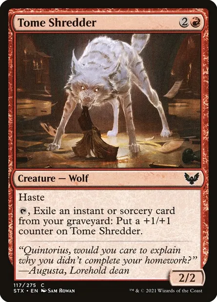 Tome Shredder, Magic card STX 117 — Strixhaven: School of Mages set