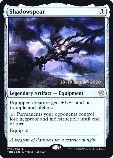 Shadowspear, Magic card PTHB 236s — Theros Beyond Death Promos set