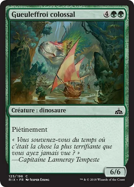 Gueuleffroi colossal, carte Magic RIX 125 — extension Les combattants d'Ixalan