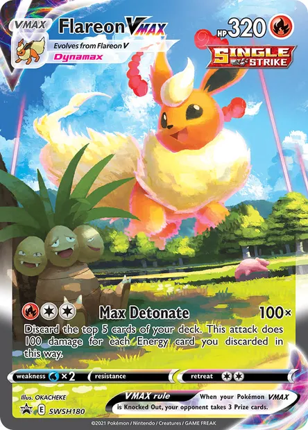 Flareon VMAX, Pokémon card SWSH 180 — SWSH Black Star Promos set
