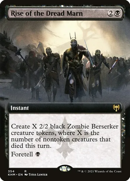 Levée de l'Effroyable armée de Marn, carte Magic KHM 354 — extension Kaldheim