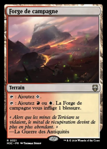 Forge de campagne, carte Magic M3C 321 — extension Modern Horizons 3 Commander