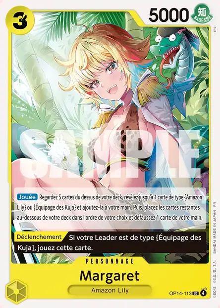 Margaret, carte One Piece OP14-113 — extension LES SEPT DE LA MER D'AZUR