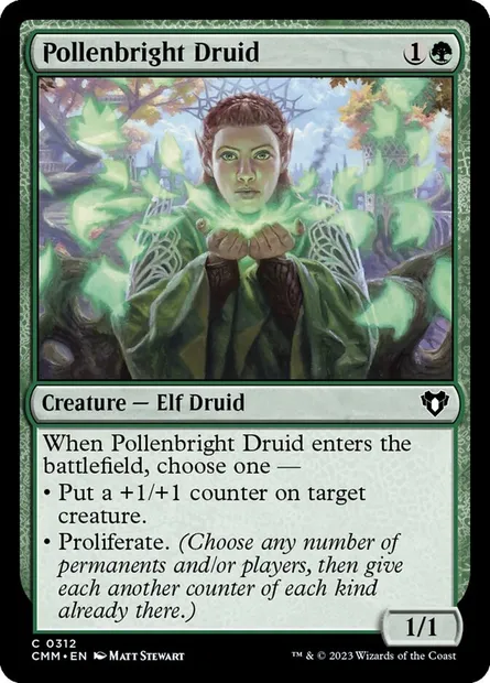 Pollenbright Druid, Magic card CMM 312 — Commander Masters set