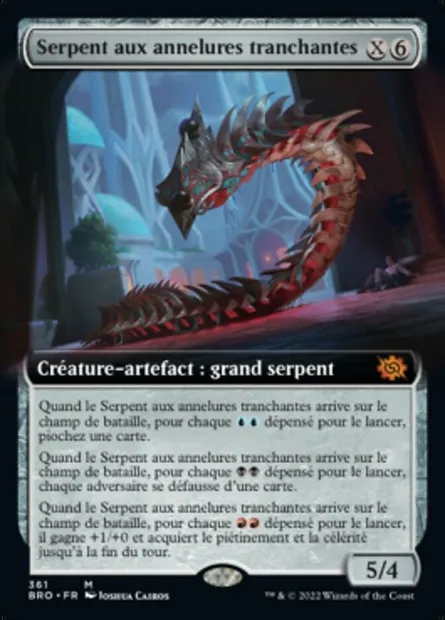 Serpent aux annelures tranchantes, carte Magic BRO 361 — extension La Guerre Fratricide