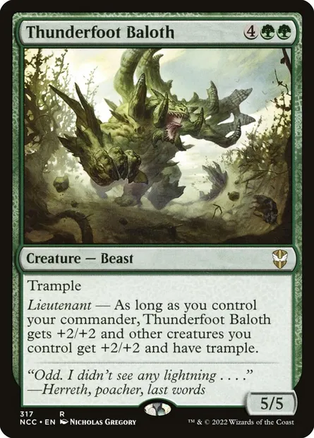 Thunderfoot Baloth, Magic card NCC 317 — New Capenna Commander set