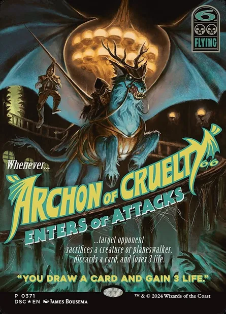 Archon of Cruelty, Magic card DSC 371 — Duskmourn: House of Horror Commander set