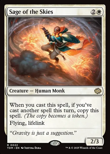 Sage of the Skies, Magic card TDM 22 — Tarkir: Dragonstorm set