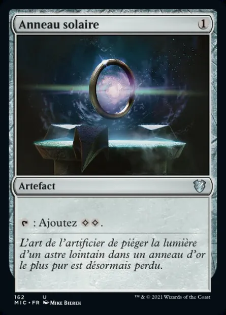 Anneau solaire, carte Magic MIC 162 — extension Midnight Hunt Commander