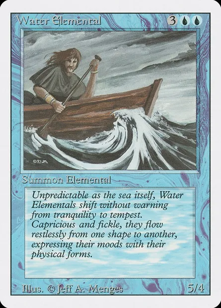 Water Elemental, Magic card 3ED 92 — Revised Edition set