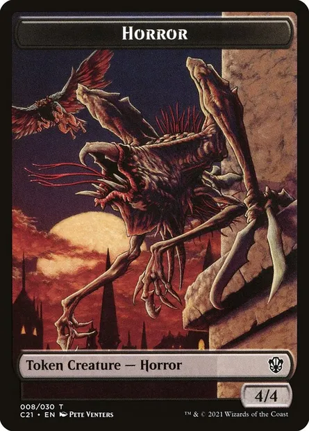 Horror, carte Magic TC21 8 — extension Commander 2021 Tokens