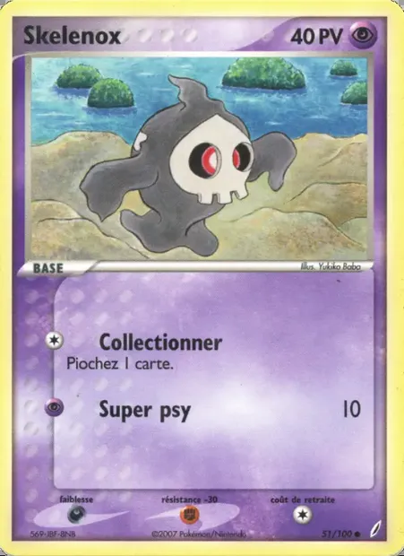 Skelénox, carte Pokémon CG 51 — extension EX Gardiens de Cristal