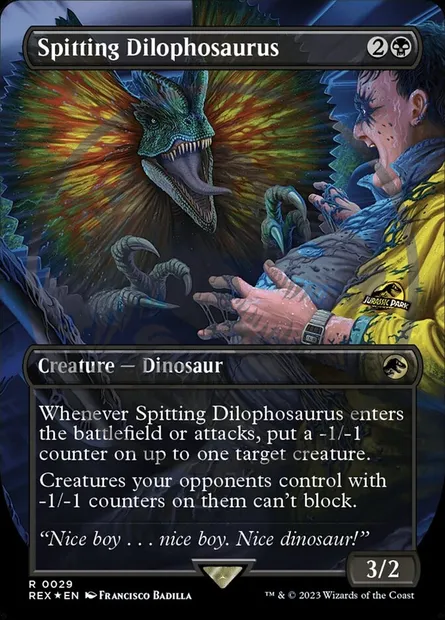 Spitting Dilophosaurus, Magic card REX 29 — Jurassic World Collection set