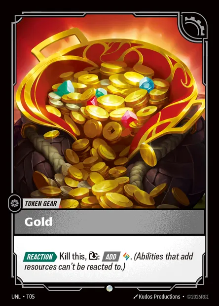 Gold, Riftbound card UNL T05 — Unleashed set