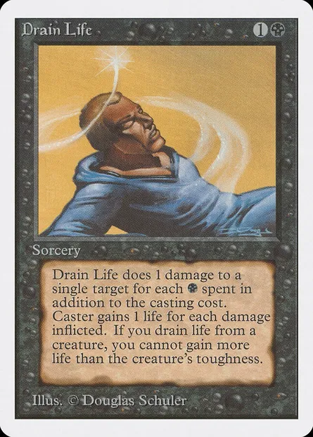 Drain Life, Magic card 2ED 106 — Unlimited Edition set