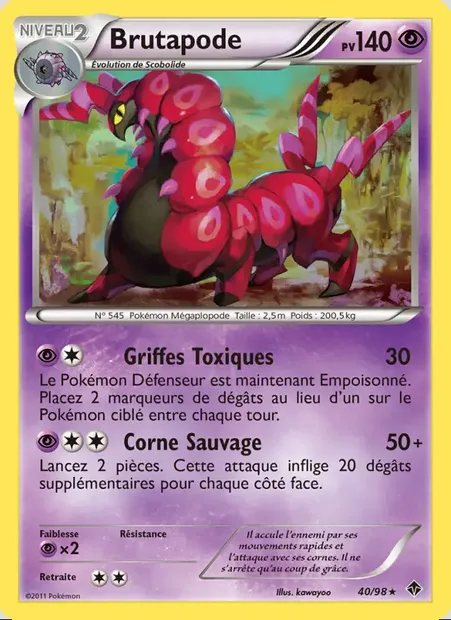 Brutapode, carte Pokémon EPO 40 — extension Pouvoirs Émergents