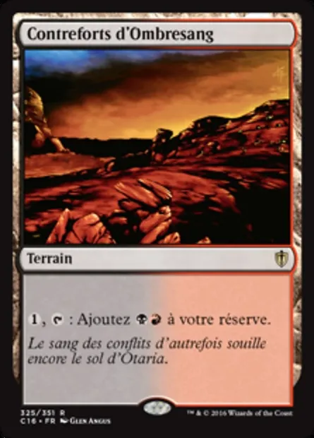 Contreforts d'Ombresang, carte Magic C16 325 — extension Commander 2016