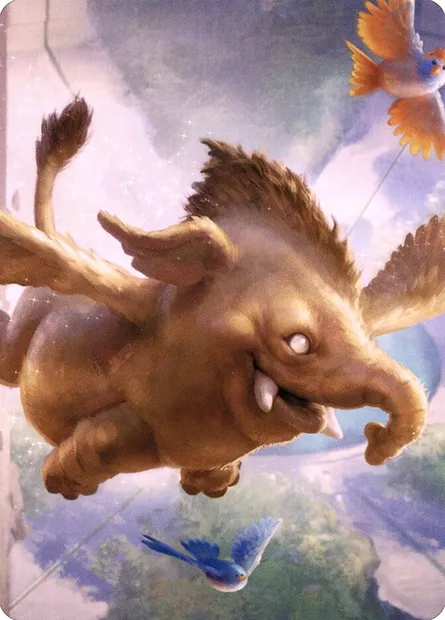 Lulu, Loyal Hollyphant // Lulu, Loyal Hollyphant, Magic card ACLB 18 — Battle for Baldur's Gate Art Series set