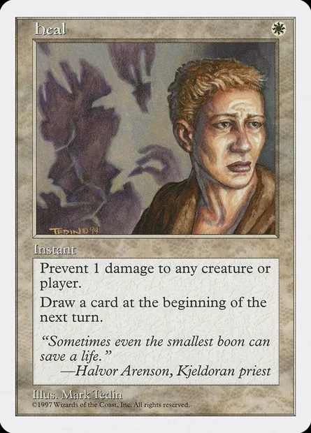 Guérison, carte Magic 5ED 32 — extension Cinquième Edition