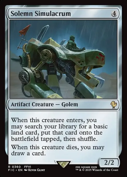 Solemn Simulacrum, Magic card FIC 360 — Final Fantasy Commander set