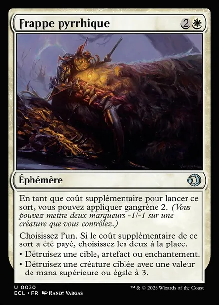 Frappe pyrrhique, carte Magic ECL 30 — extension Lorwyn Eclipsed