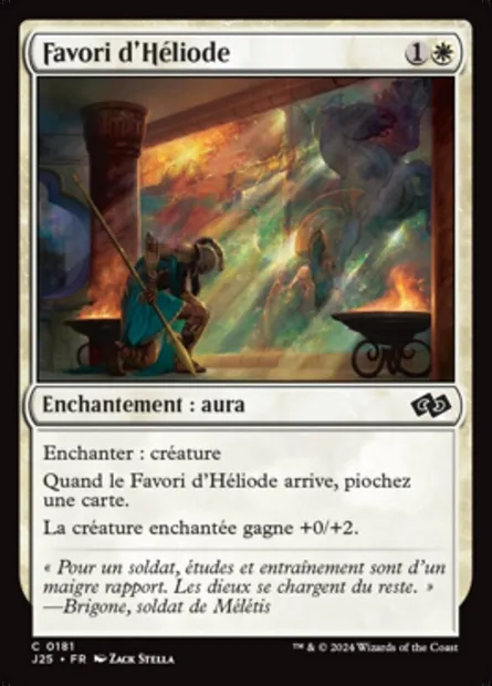 Favori d'Héliode, carte Magic J25 181 — extension Foundations Jumpstart