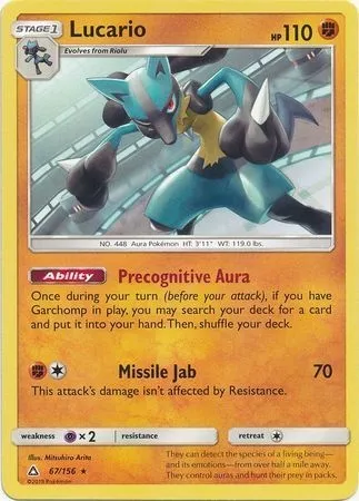 Lucario, carte Pokémon TDX 067-3 — extension Theme Deck & Blisters Exclusives
