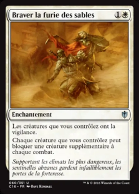 Braver la furie des sables, carte Magic C16 60 — extension Commander 2016