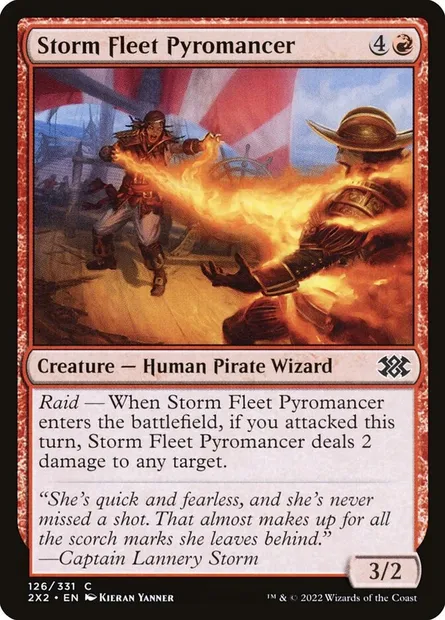 Storm Fleet Pyromancer, Magic card 2X2 126 — Double Masters 2022 set