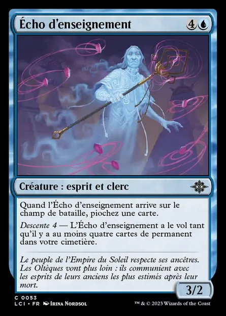 Écho d'enseignement, carte Magic LCI 53 — extension The Lost Caverns of Ixalan