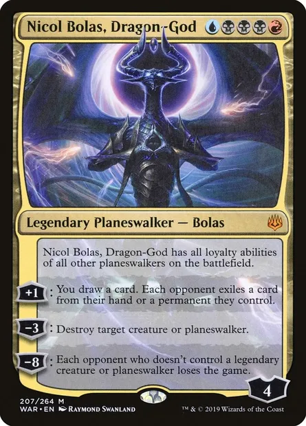 Nicol Bolas, Dragon-God, Magic card WAR 207 — War of the Spark set