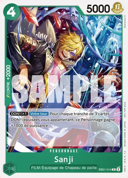 Sanji, carte One Piece EB01-014 — extension MEMORIAL COLLECTION