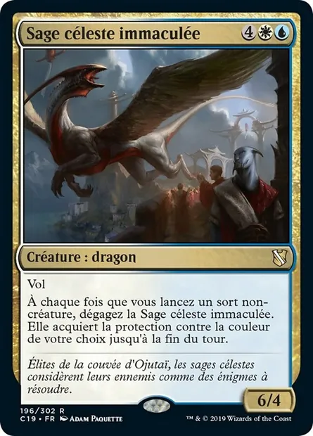 Sage céleste immaculée, carte Magic C19 196 — extension Commander 2019