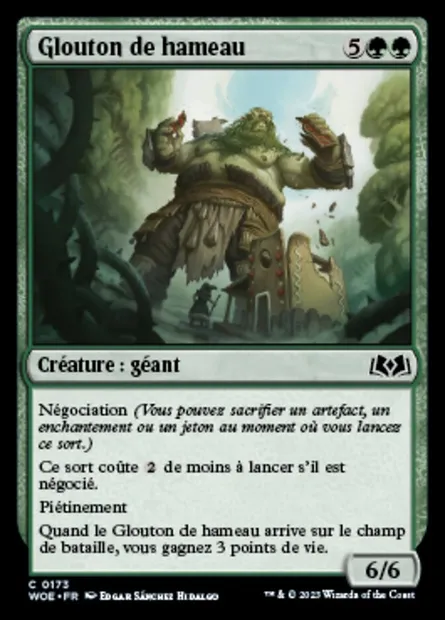 Glouton de hameau, carte Magic WOE 173 — extension Wilds of Eldraine