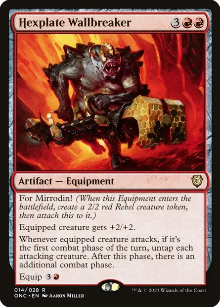 Hexplate Wallbreaker, Magic card ONC 14 — Phyrexia: All Will Be One Commander set