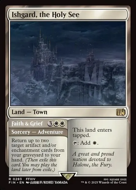 Ishgard, the Holy See // Faith & Grief, Magic card FIN 283 — Final Fantasy set