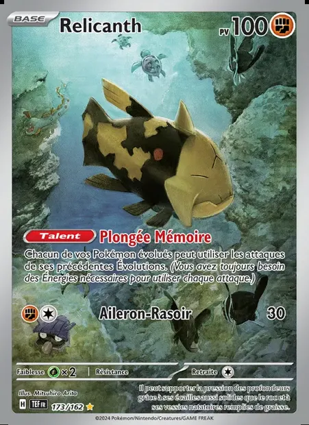 Relicanth, carte Pokémon TEF 173 — extension Forces Temporelles