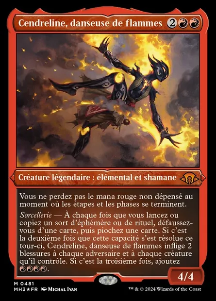 Cendreline, danseuse de flammes, carte Magic MH3 481 — extension Modern Horizons 3