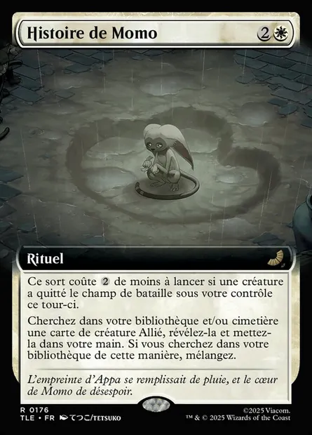 Histoire de Momo, carte Magic TLE 176 — extension Avatar: The Last Airbender Eternal