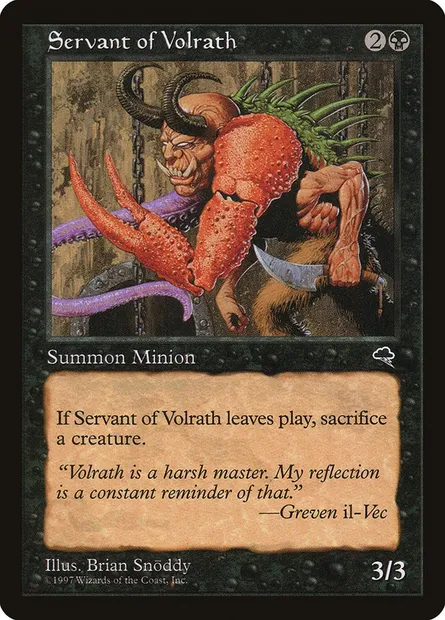 Servant of Volrath, Magic card TMP 156 — Tempest set