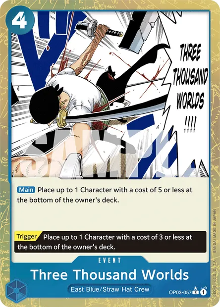 Three Thousand Worlds, One Piece card OP03-057 — PILLARS OF STRENGTH set