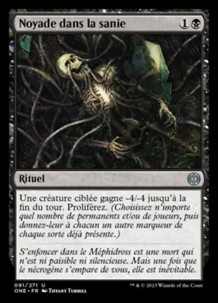 Noyade dans la sanie, carte Magic ONE 91 — extension Tous Phyrexians