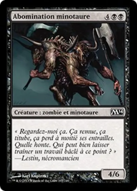 Abomination minotaure, carte Magic M14 107 — extension Magic 2014