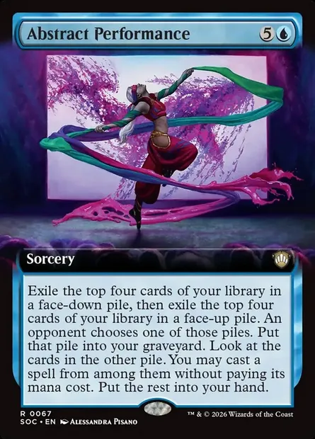 Abstract Performance, Magic card SOC 67 — Secrets of Strixhaven Commander set