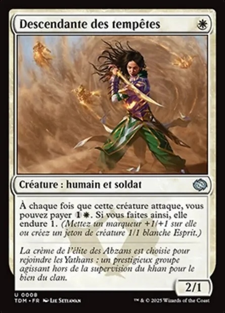 Descendante des tempêtes, carte Magic TDM 8 — extension Tarkir: Dragonstorm